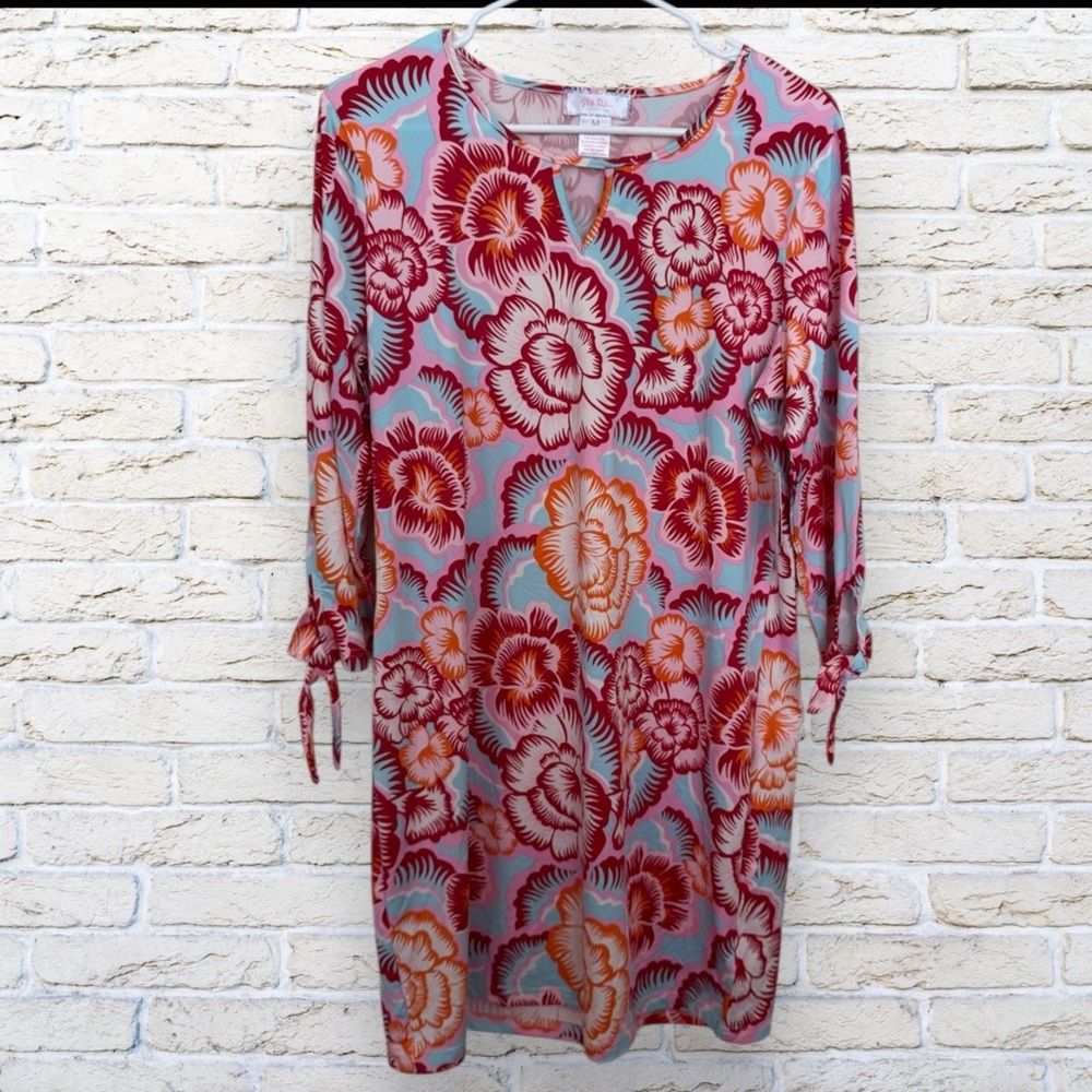 NWT Stella Parker Swim Cover-up Dress Floral Print Size M